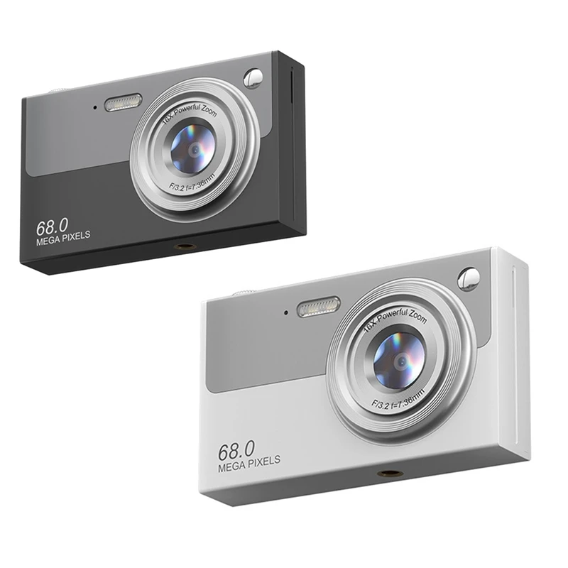 【جديد】كاميرا رقمية بدقة 4K، كاميرا فيديو مدمجة تعمل بالواي فاي، 6800 وات بكسل، تكبير 16X، كاميرا سيلفي بعدسة مزدوجة، 1080 بكسل، تصوير تلقائي للصورة