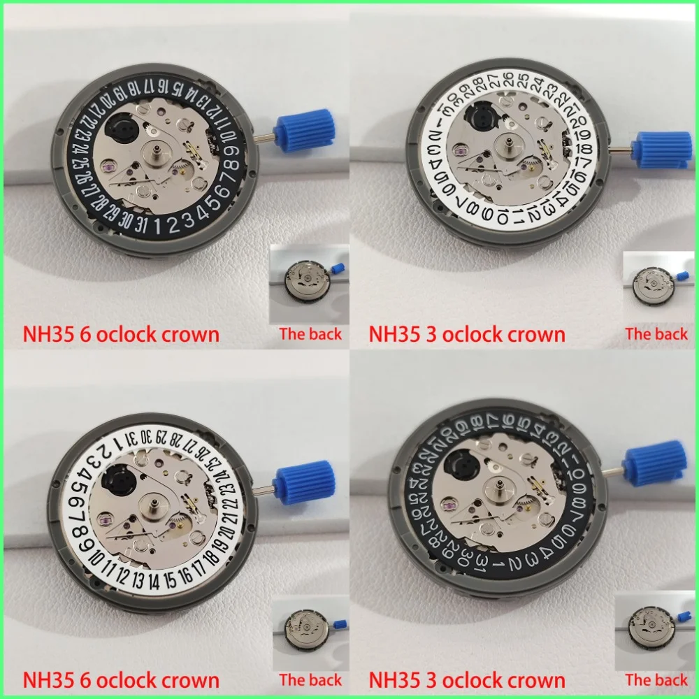 NH 35 Mechanica Movement High Accuracy Mechanica Black/White Date Automatic Mechanical Watch Dial Watch Movements Replace