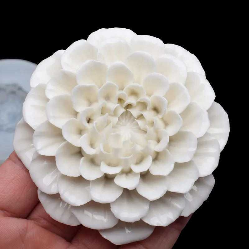 3D-Blumen-Duftkerzen-Silikonform; Blumenmuster Handgemachte Seife DIY Harz Gips Ornamente Form