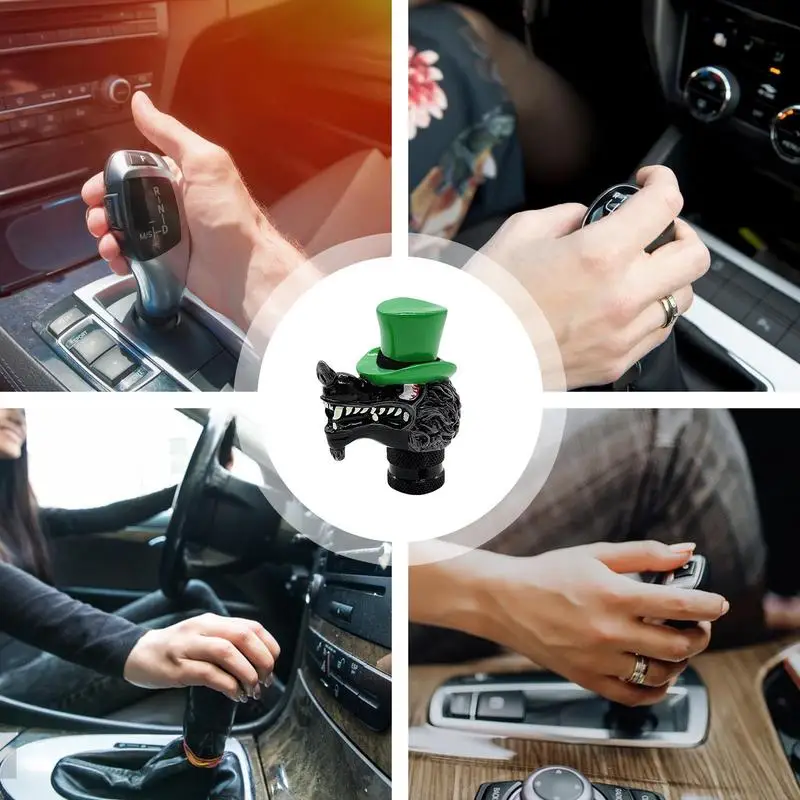 Gear Shift Knobs Acrylic Alloy Wolf Shape Cars Shifter Knob Ergonomic Decorative Sturdy Gear Shift Accessories For Car Auto