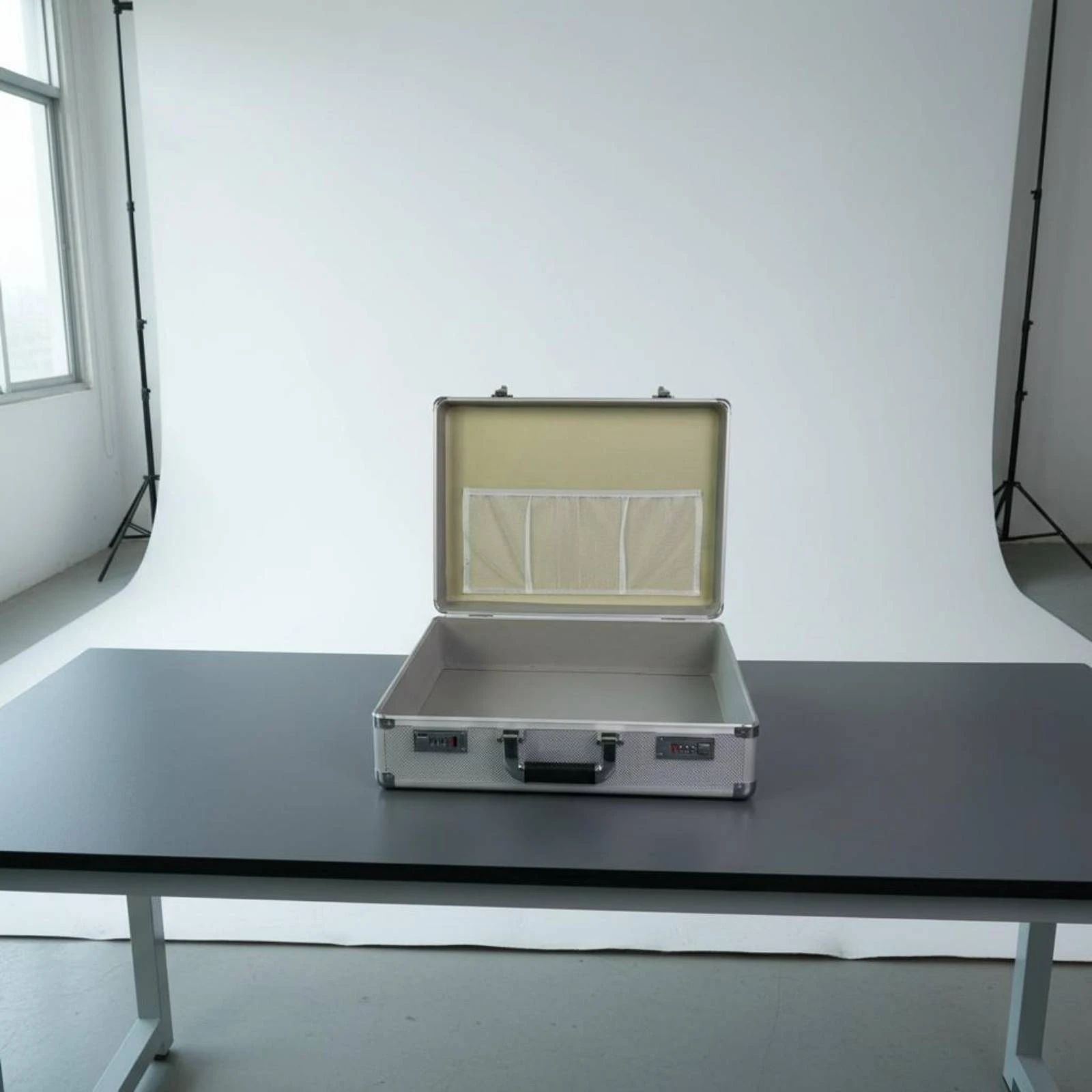 Aluminum Storage Box Large Capacity Aluminum Storage Case Lockable Metal Case Thickened Heavy Duty for Travel