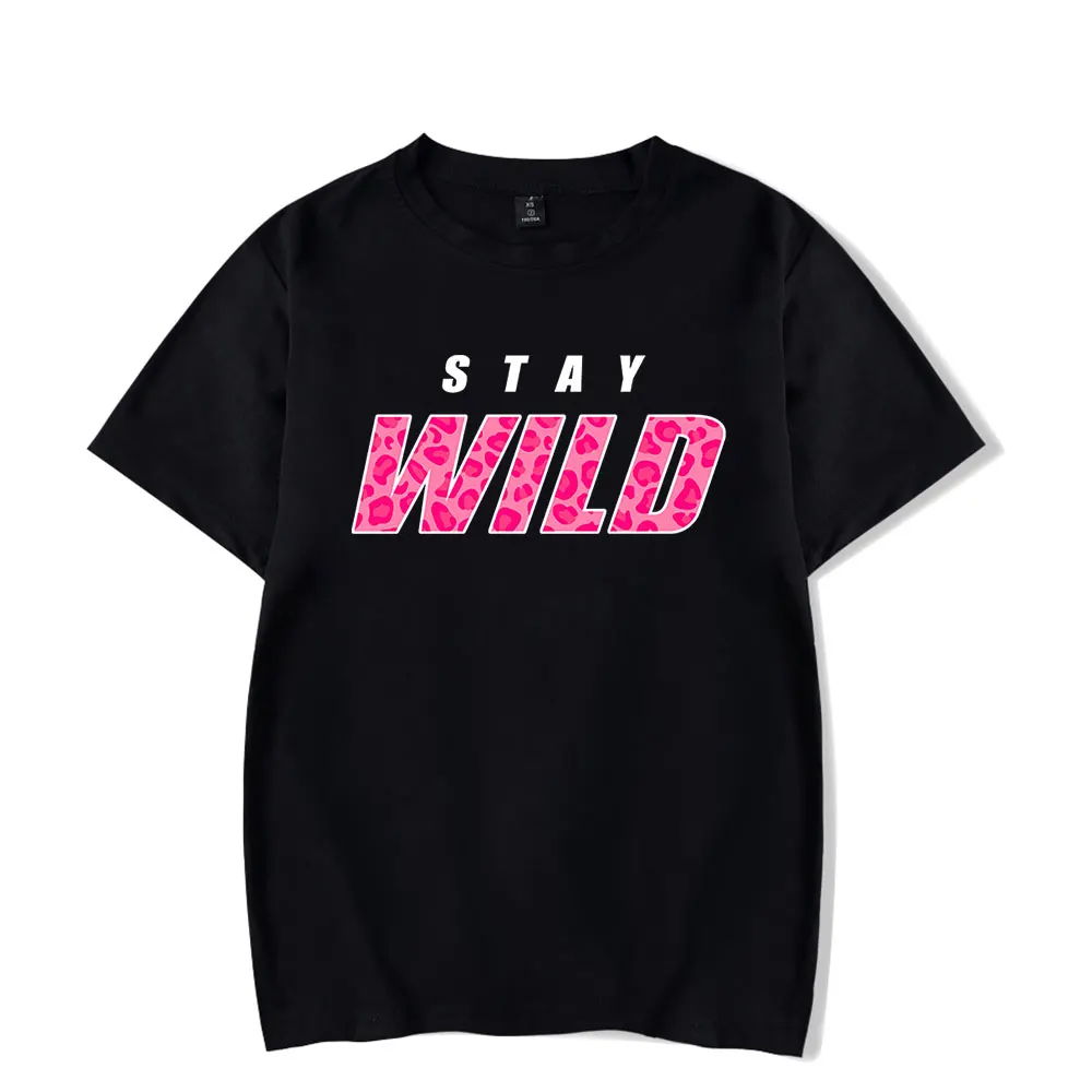 Ben Azelart Stay Wild Logo Vintage 90s T-Shirt Men and Woman Short Sleeve Women Funny T Shirt Unisex Harajuku