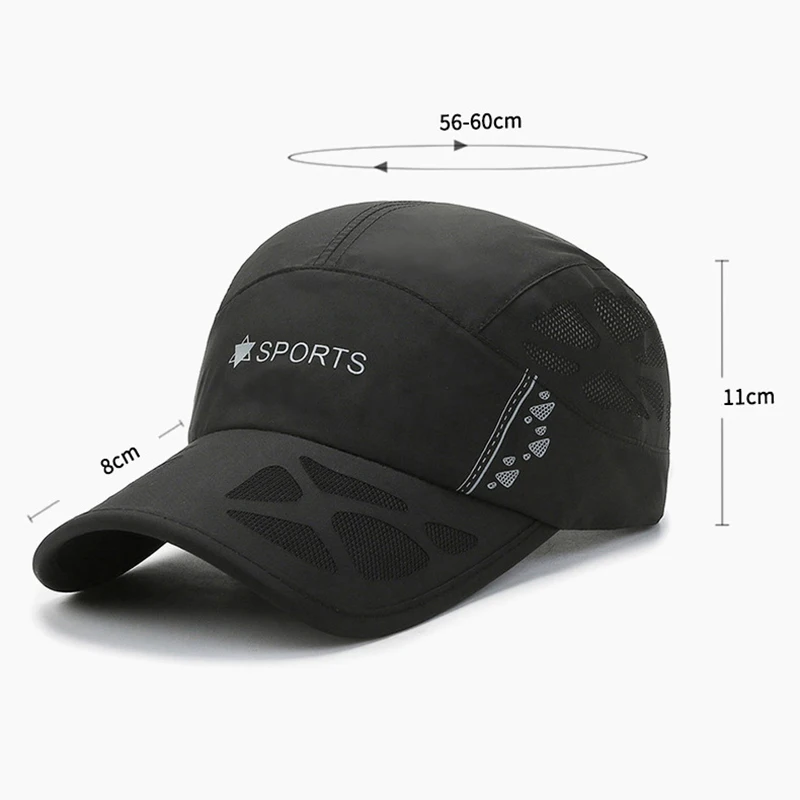 NIXHIT New Breathable Thin Quick Drying Women Men\'s Baseball Cap Sunscreen Outdoor Sport Fishing Travel Riding Climbing Hat A208