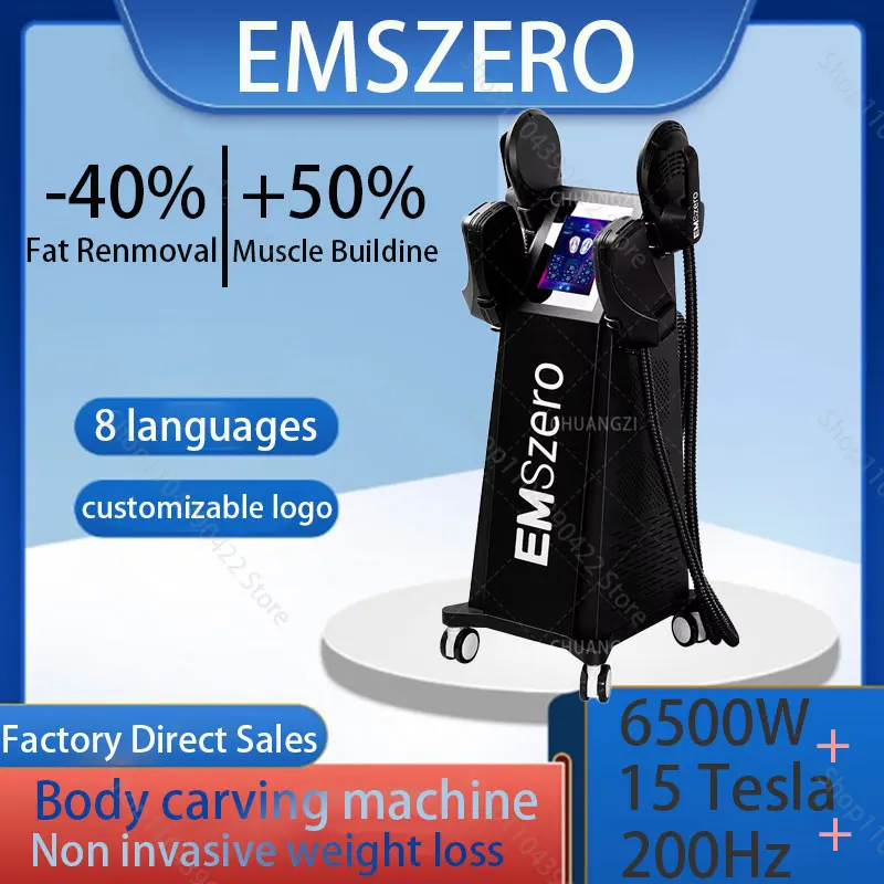 

2025 6500W 200Hz EMSZERO body shaping machine RF electromagnetic burning fat muscle stimulator EMS slimming and beauty device