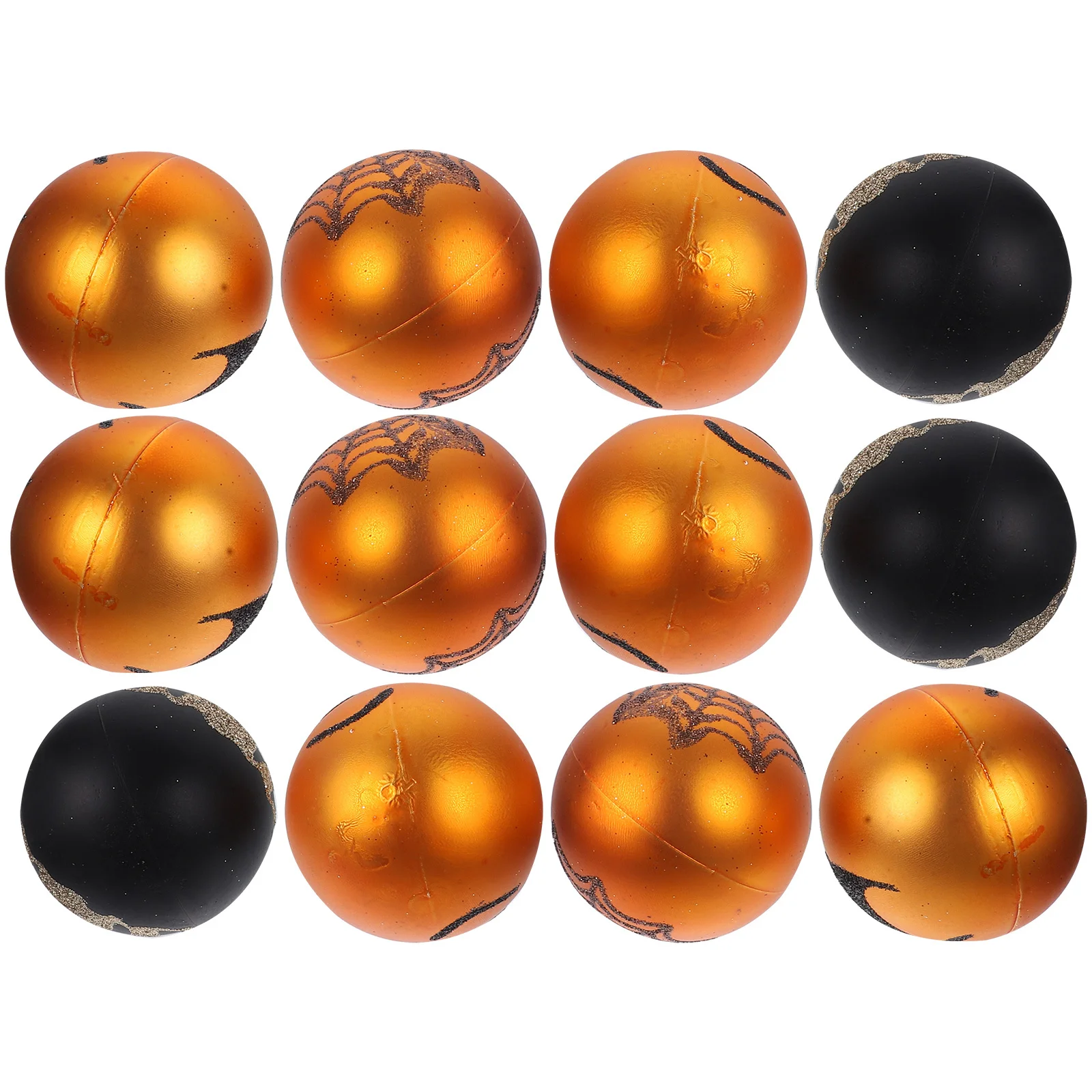 

12Pcs Halloween Tree Decorations Set Plastic Hanging Balls for Party Banquet Wedding Shop Bar Holiday Event Decor