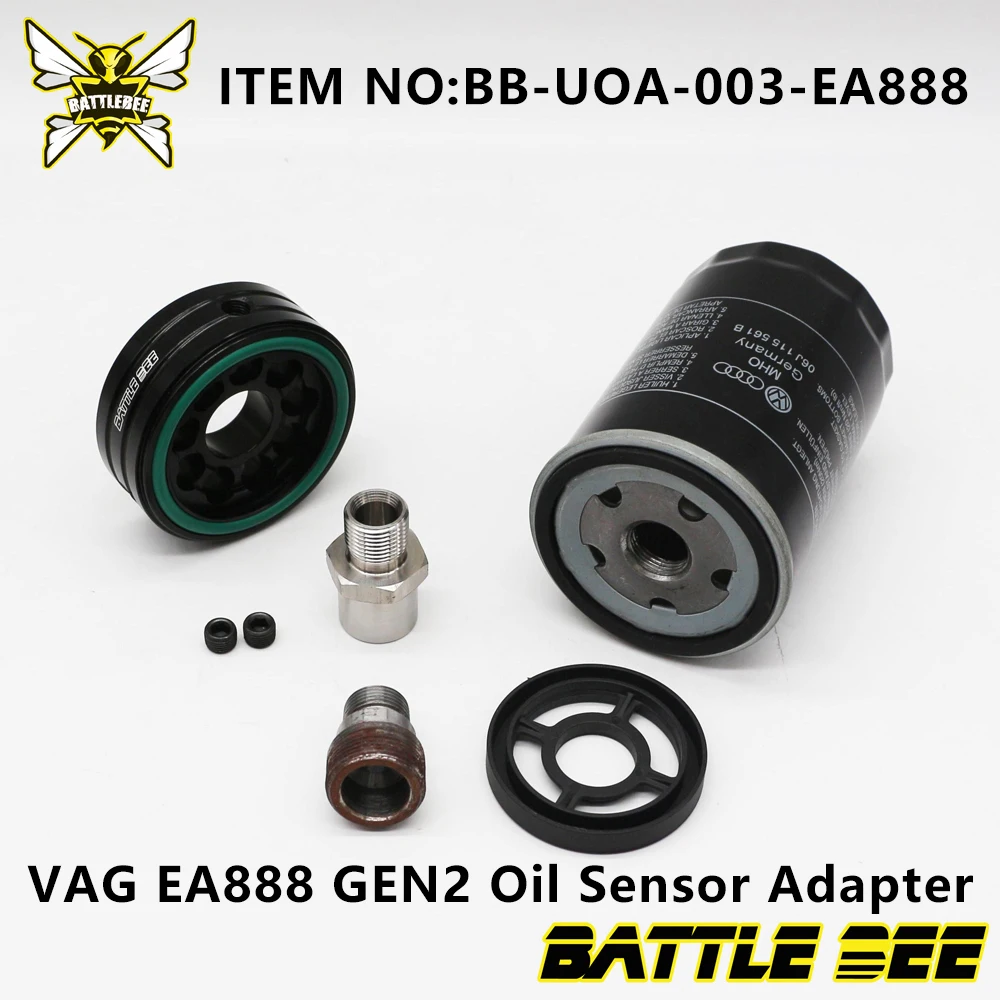 VAG EA888 gen2 Sandwich Oil-Filter Adapter Oil temp oil pressure gauge sensor Plate for Volkswagen audi BB-UOA-003-EA888