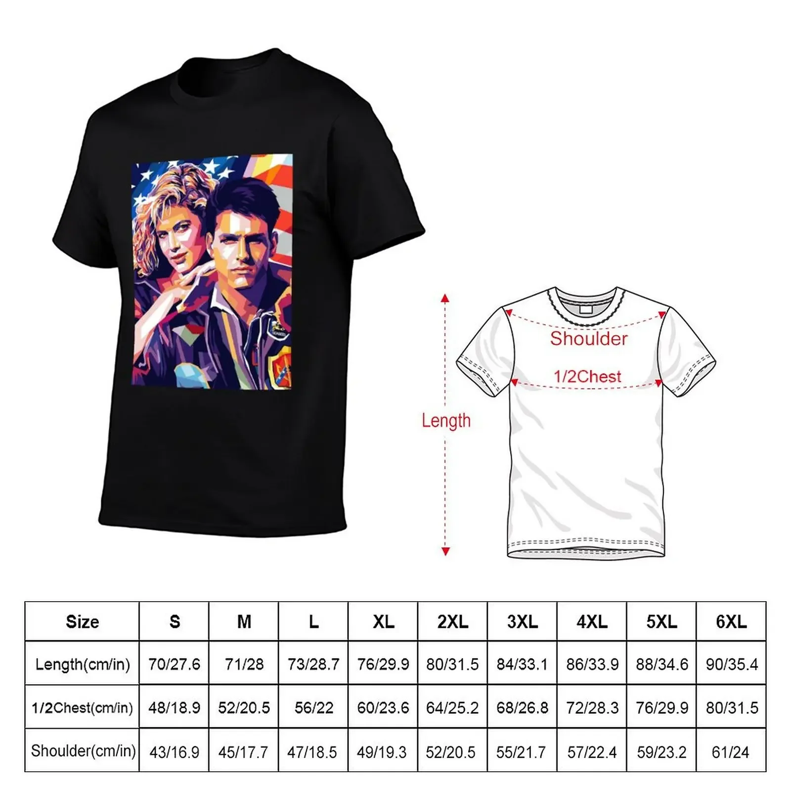 Topgun T-Shirt anime t shirts Blouse custom t shirt slim fit t shirts for men