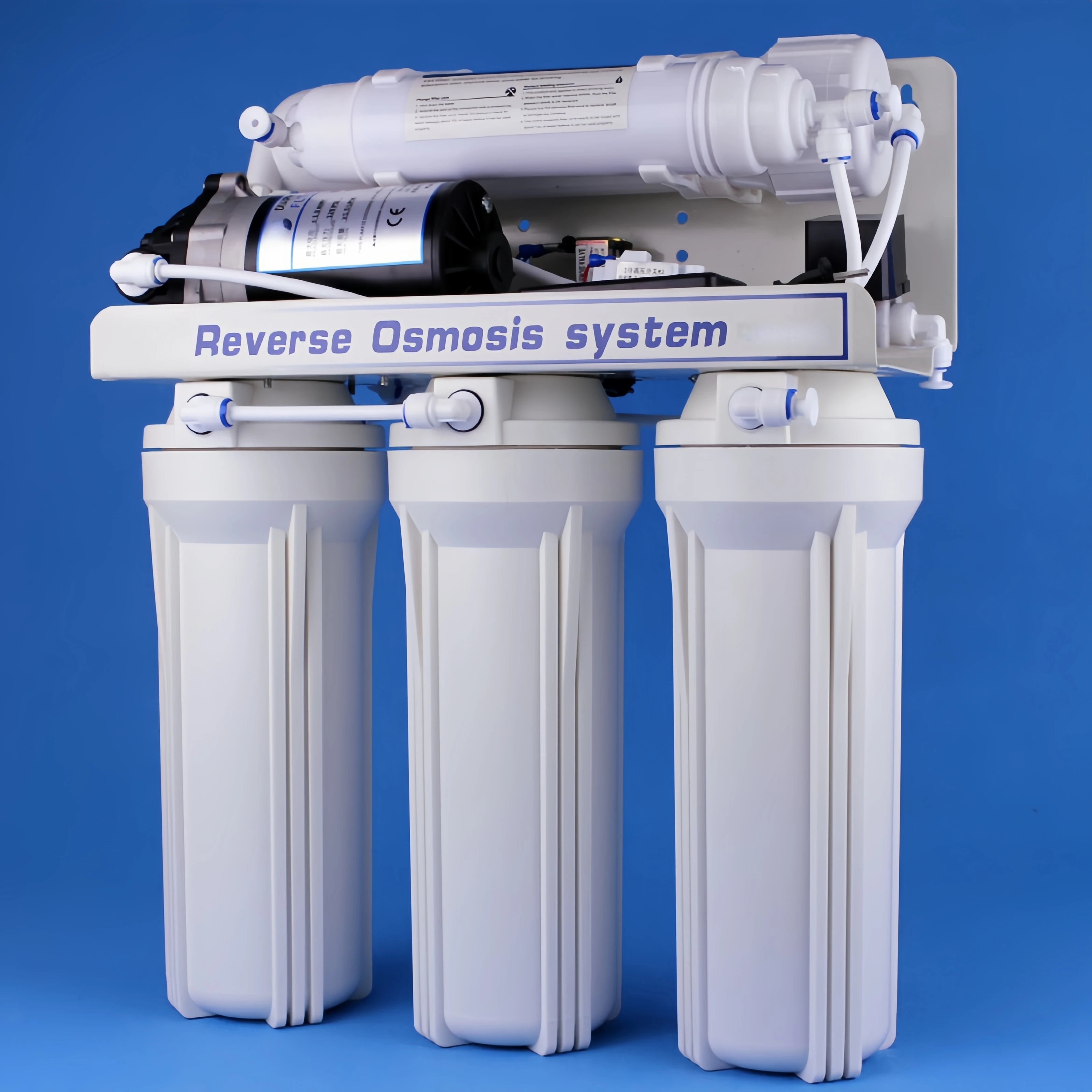 نظام تصفية المياه المحمول 5 مراحل RO مع صنبور 75GPD قدرة تنقية بالوعة بدون خزان للاستخدام المنزلي شقة سيارة المطبخ