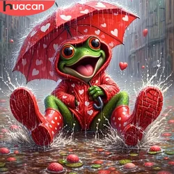HUACAN Diamond Mosaic 5D Frog Full Round Animal Painting Complete Kit Rhinestones New Arrivals Wall Decoration