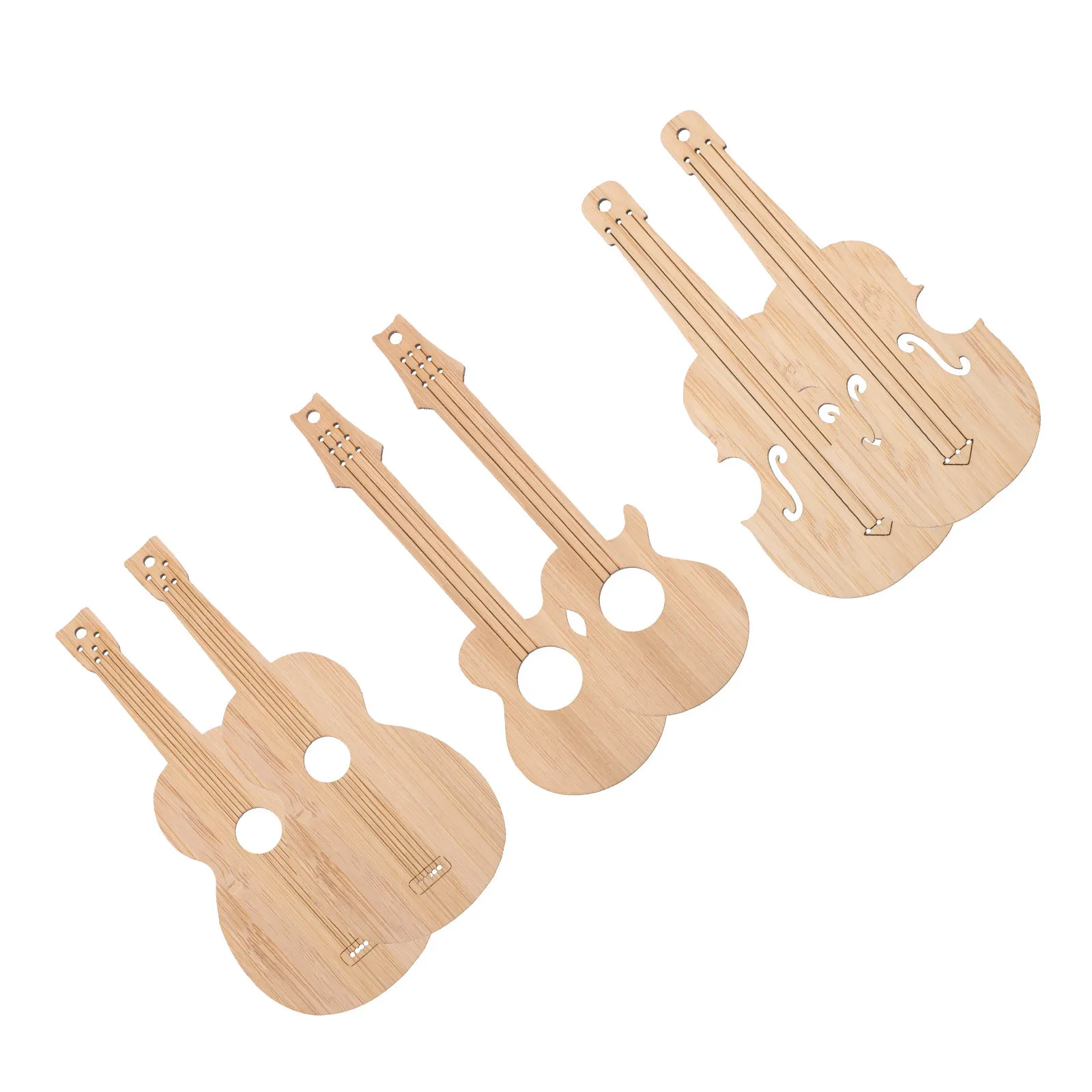 

6Pcs Blank Bamboo Bookmarks DIY Craft Tags for Reading Lovers Students Graduation Gift Handmade Graffiti DIY Blank Bookmarks