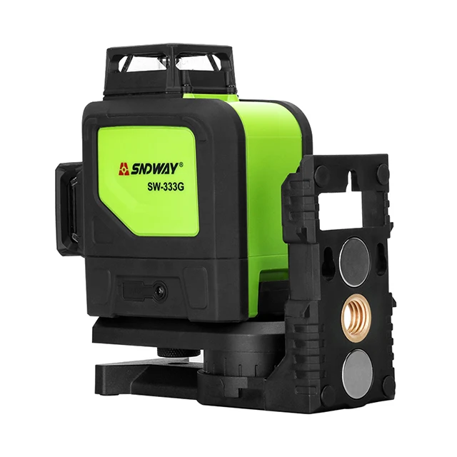 sndway laser level 12 lines 3d self-leveling lithium battery leveling tool with horizontal tilt lines