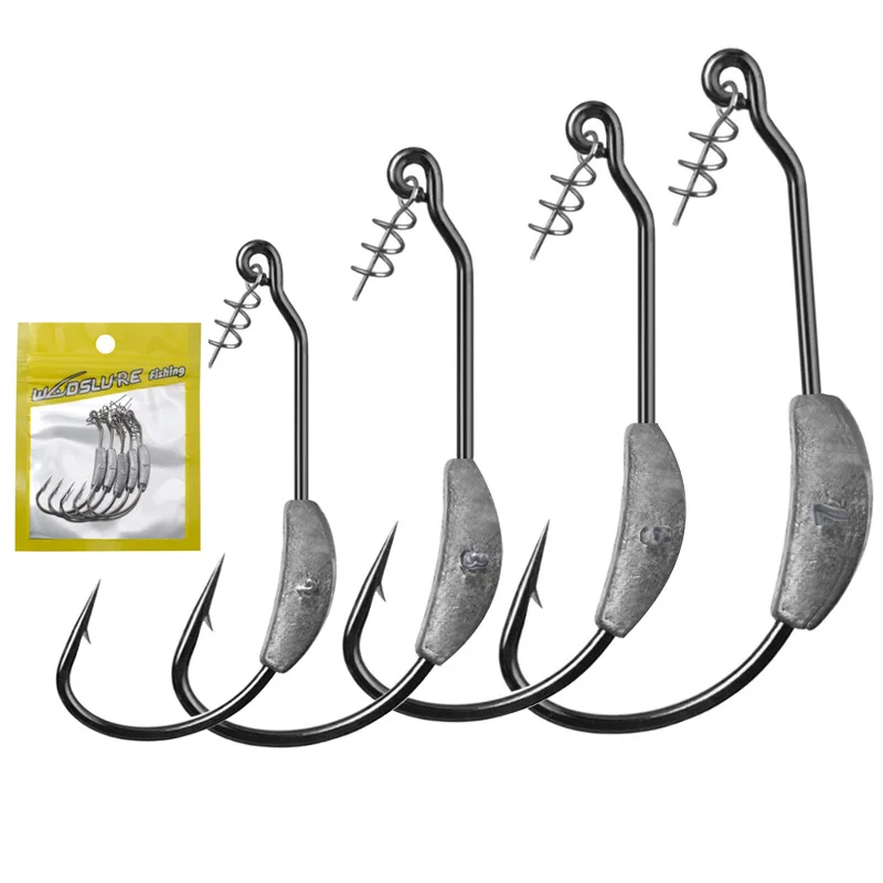 

Crankbait Hooks Wide-Body Lure Fishing Hook Saltwater Fishing Hooks Soft Plastisol Worm with Added Weight Hooks