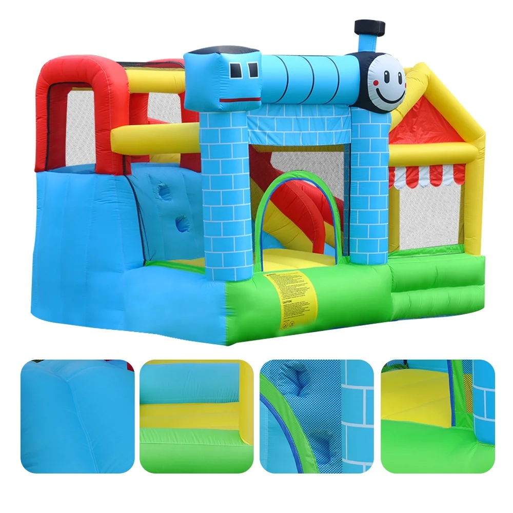 bubble bounce house elastic castle children's entertainment equipment small train inflatable trampoline inflatable castle slide