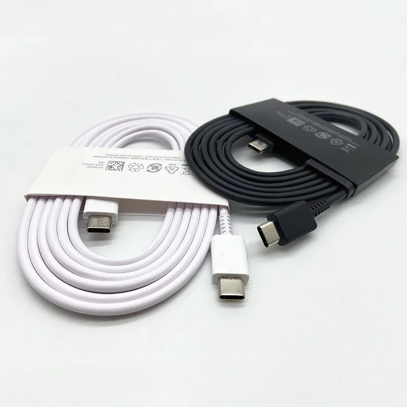 كابل سامسونج من النوع C بطول 1.8 متر 5 أمبير خط بيانات شحن سريع للغاية لهاتف جالاكسي S23 S20 S21 S22 Plus Ultra