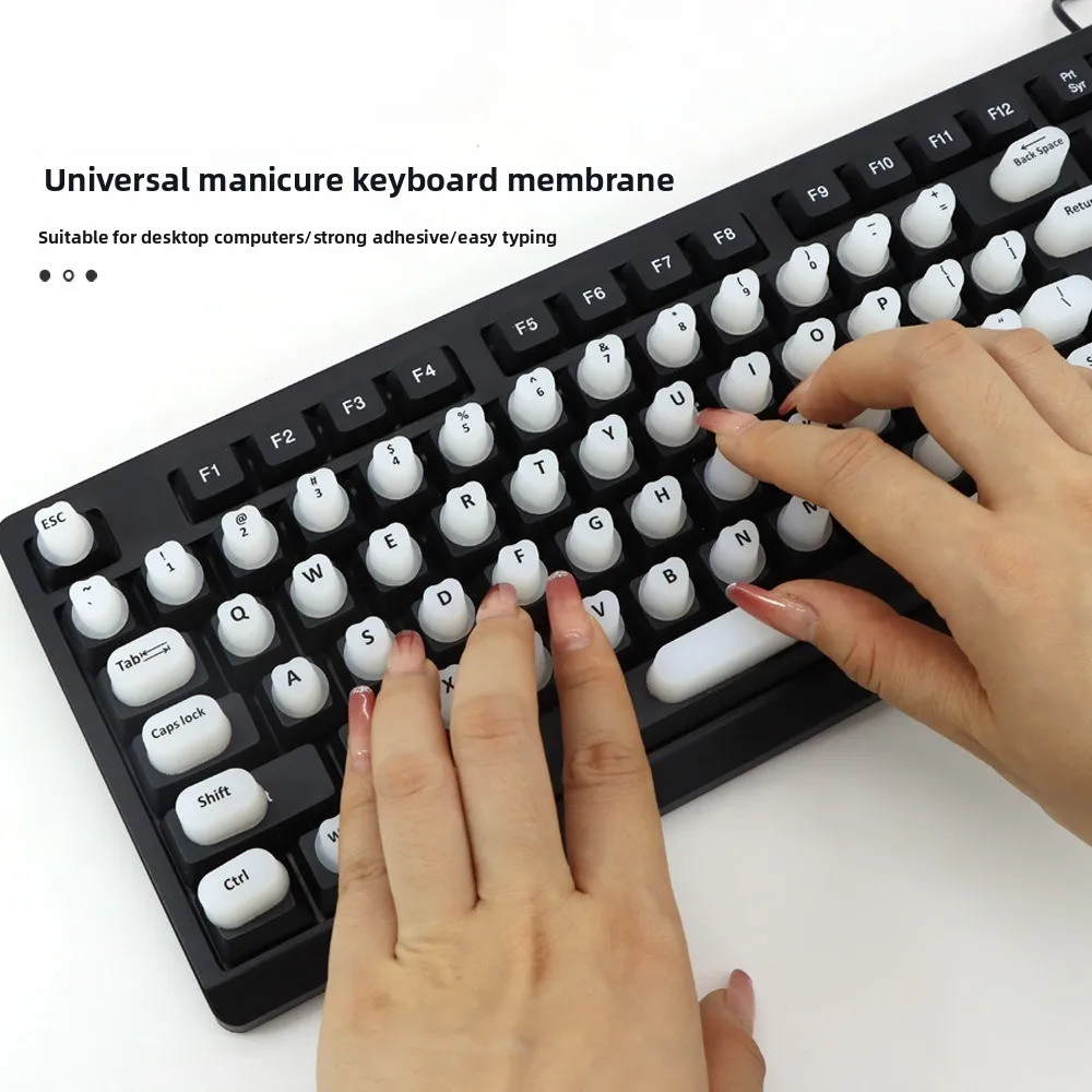 

Typing artifact protection long nails silicone keycaps keyboard sticker keyboard pass