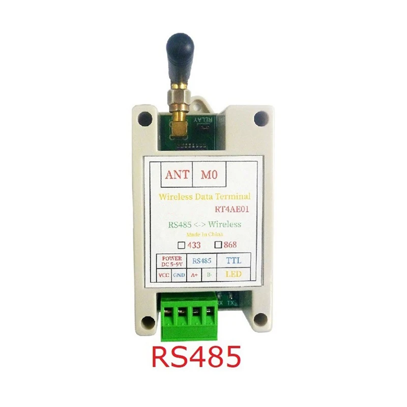 RT4AE01 868M Wireless Transceiver Serial Data Long-Distance Transmission Module For PLC Relay Meter Reading Sensor