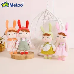Metoo New Mini Angela Rural Style Plush Doll Keychain Pendant Cartoon Pastoral Stuffed Toy Bag Charm Accessories For Baby Gift