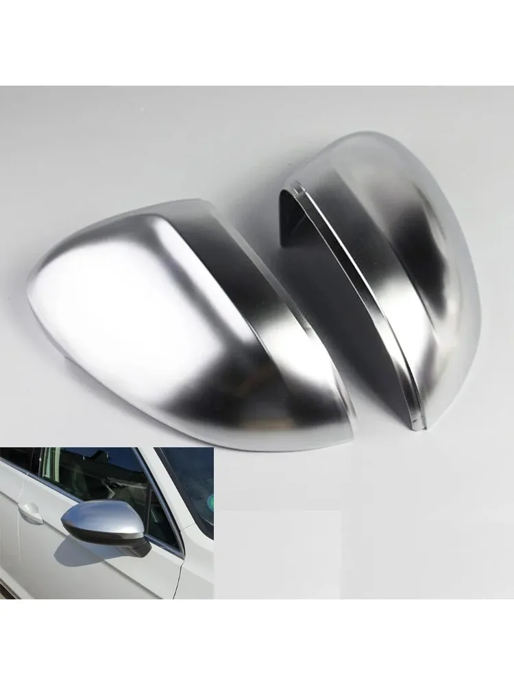 Osłona lusterka samochodowego do VW Passat B8 CC Arteon R line, matowa chromowana srebrna nakładka ochronna na lusterko wsteczne, stylizacja samochodu — 2