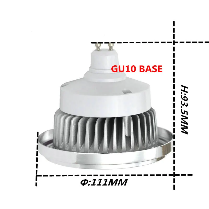 AR111 15W LED COB Downlight Ściemnialna lampa G53 15W GU10 Reflektor AR111 Żarówka LED Reflektor LED GU10