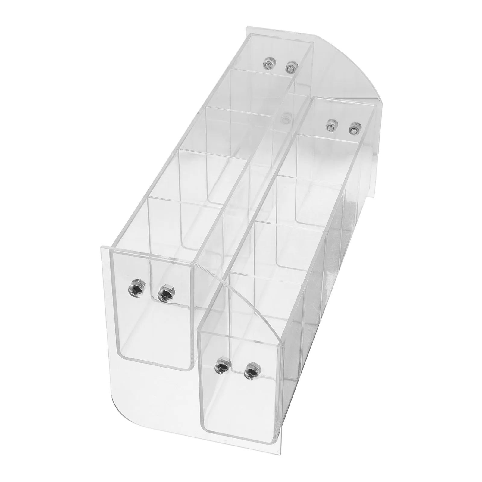 

Многоуровневая акриловая подставка для ручек на 10 отделений, прозрачная витрина для организации рабочего стола, хранения ручек, карандашей, маркеров, линеек, кистей