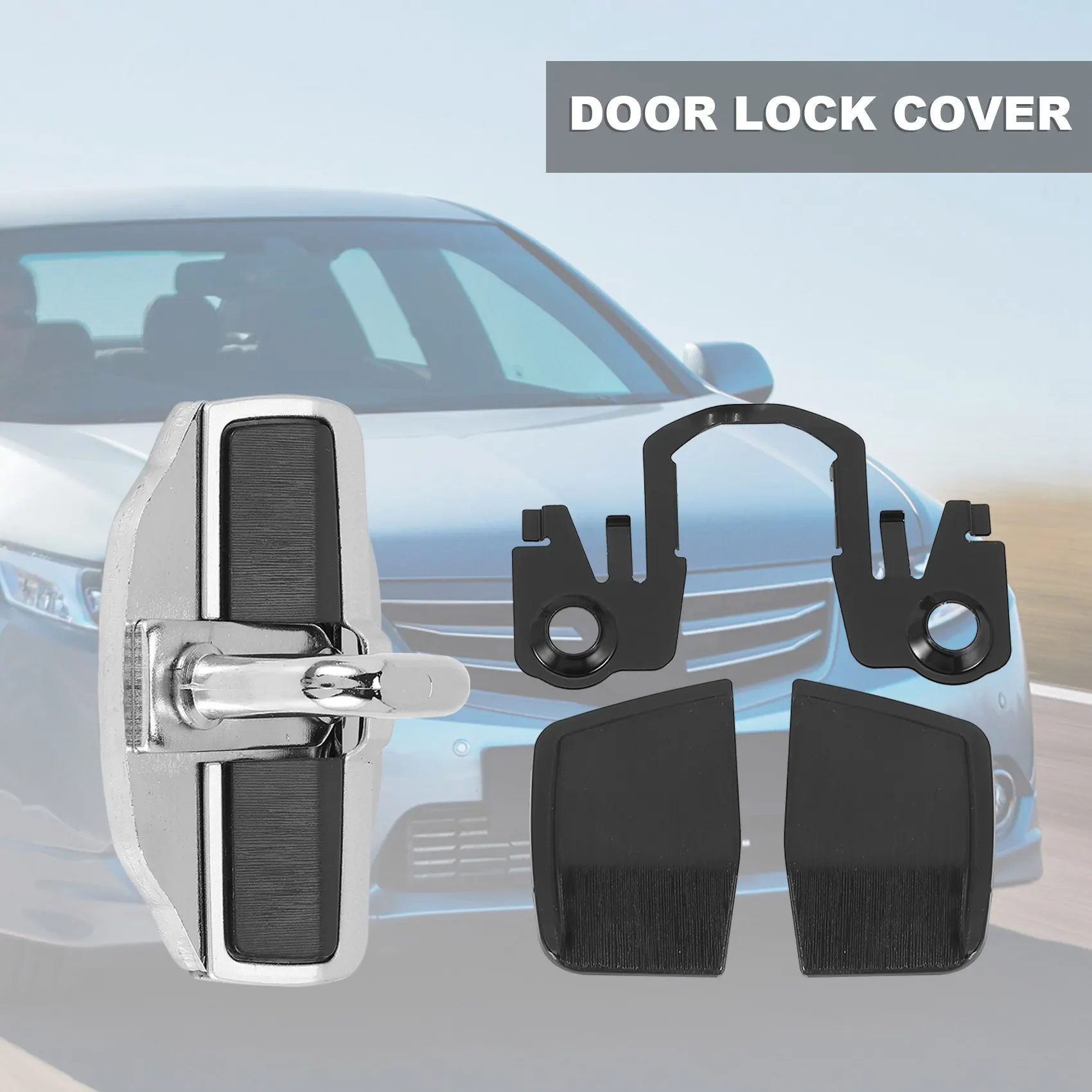 2 Set Door Stabilizer Door Lock Protector Latches Stopper Covers for Honda Accord Civic CRV HRV—L49A