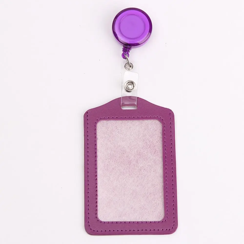 

Supplies Retractable Pull Badge Holder Transparent Card Cover Student Card Sleeves Credit Cards Protector Bus Card Holder