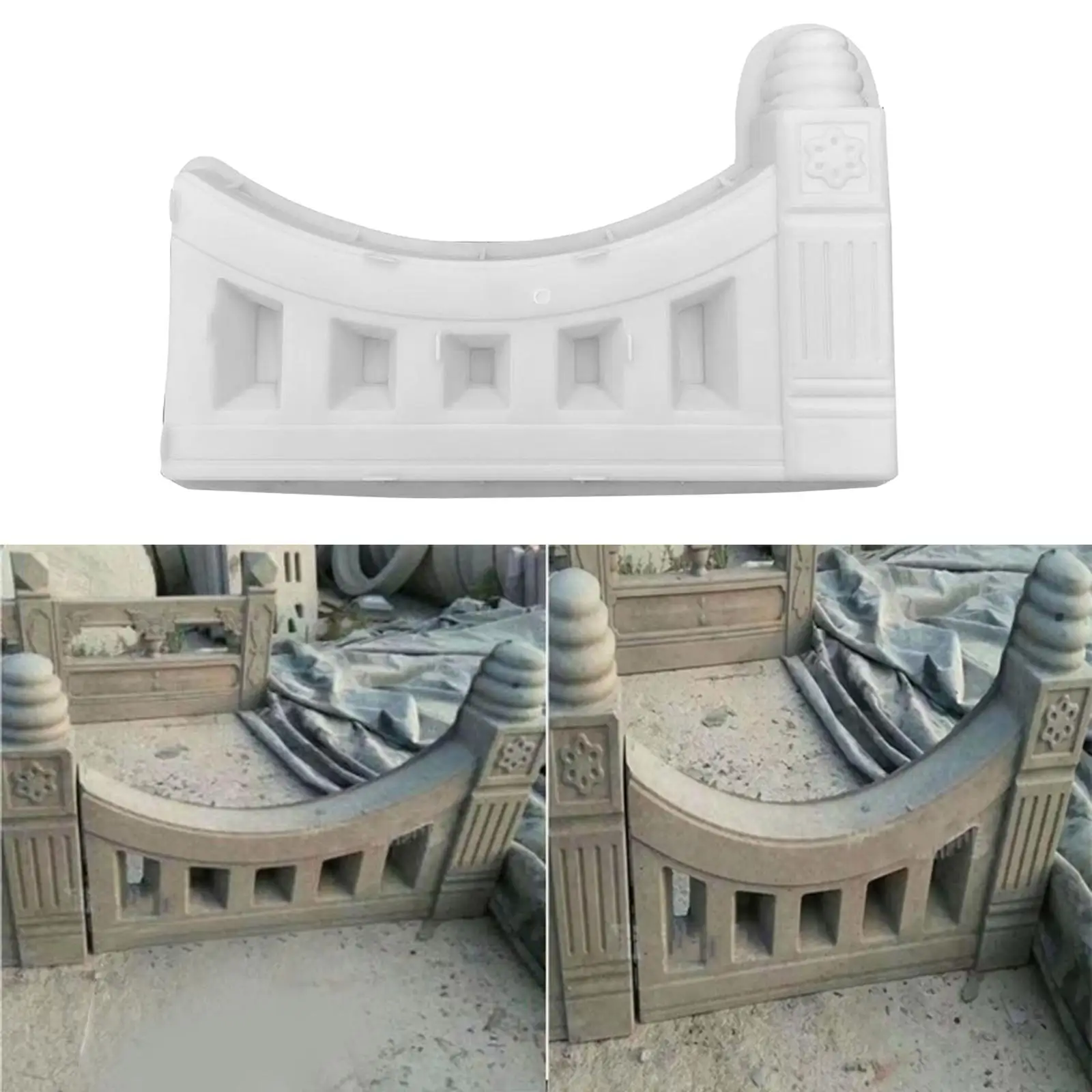 

Plastic Garden Fence Mould Concrete Plaster Brick Reusable Parks Pouring Stepping Stone Molds Flower Beds Decor Easy to Demould