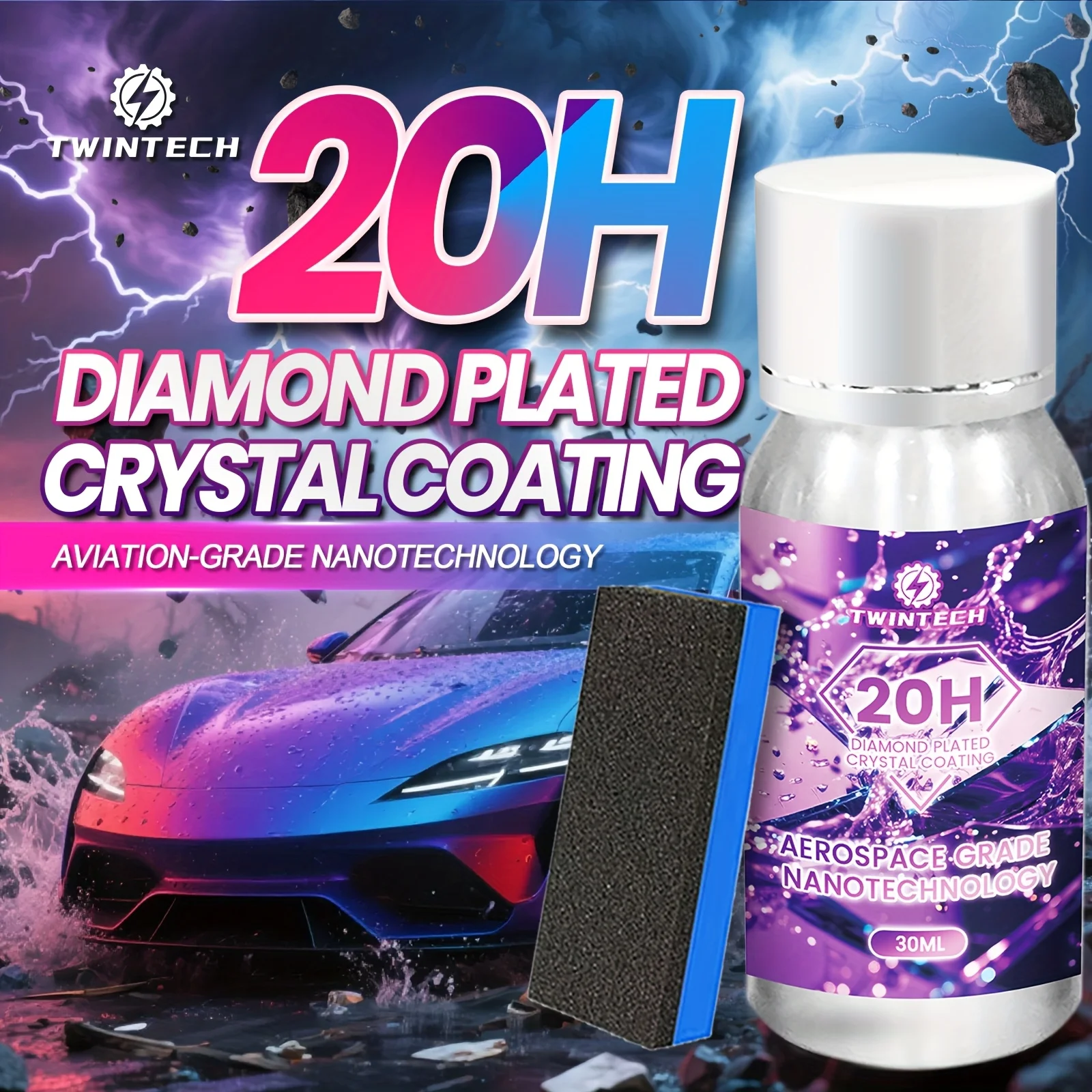 

TWINTECH 1 комплект 20H керамического покрытия, керамическое покрытие для автомобиля, покрытие для автомобилей и мотоциклов, керамическое нанопокрытие