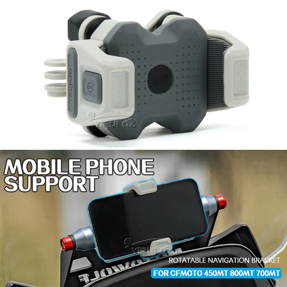 

New Motorcycle 360°Rotatable Phone Holder for cfmoto 450mt 800mt 700mt Shock Absorption Support GPS Navigation Bracket 450mt 800