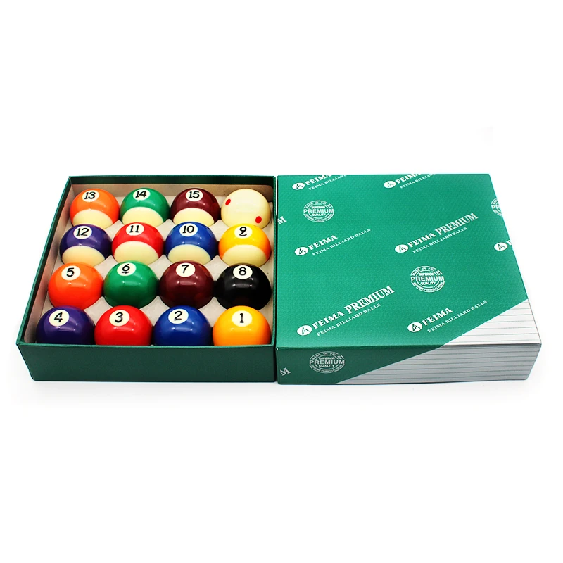 57.2mm Billiard Table Playing Green Box 4A Quality 2-1/4inch Pool Ball Set 16x