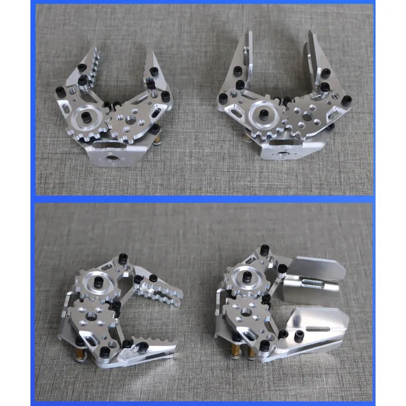 Metal Robot Gripper Manipulator Claw, Robotic Arm End‑Effector Clamping Holder With 20A Mount Bracket