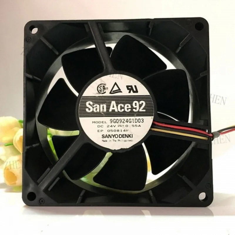 

Y 1PC New 9G0924G1D03 For SANYO San Ace92 24V 0.55A cooling fan # QW.