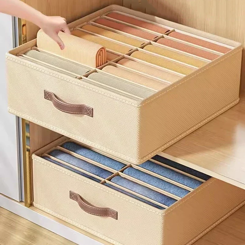 Compartment Clothes Storage Box Organizer Trousers Jeans Organizer Trousers Wardrobe Organizers Underwear Bra Socks Compartment