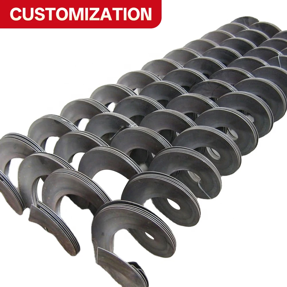 oem designed shaftless auger blades with a spiral configuration for efficient material conveyance high-strength materials