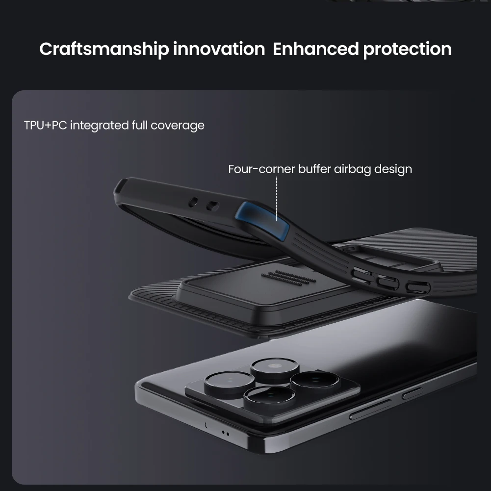 for Xiaomi Mi 14T / 14T Pro 5G Case Nillkin CamShield Slide Camera Cases Anti-Fingerprint Privacy Lens Protection Cover