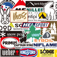 20Pcs Outdoor Stickers Pack Camping Brand Decals Logo Pegatinas Waterproof Vinyl for Laptop Car Skateboard Fridge