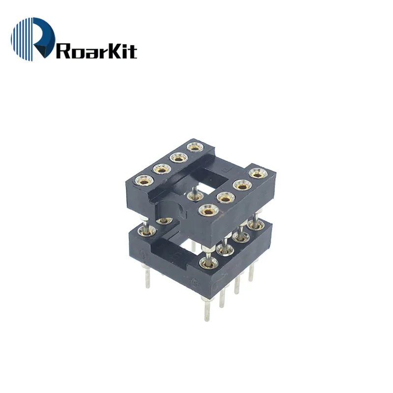 20pcs 8P DIP-8 Round Hole 8 Pins 2.54MM DIP DIP8 IC Sockets Adaptor Solder Type 8 PIN IC Connector