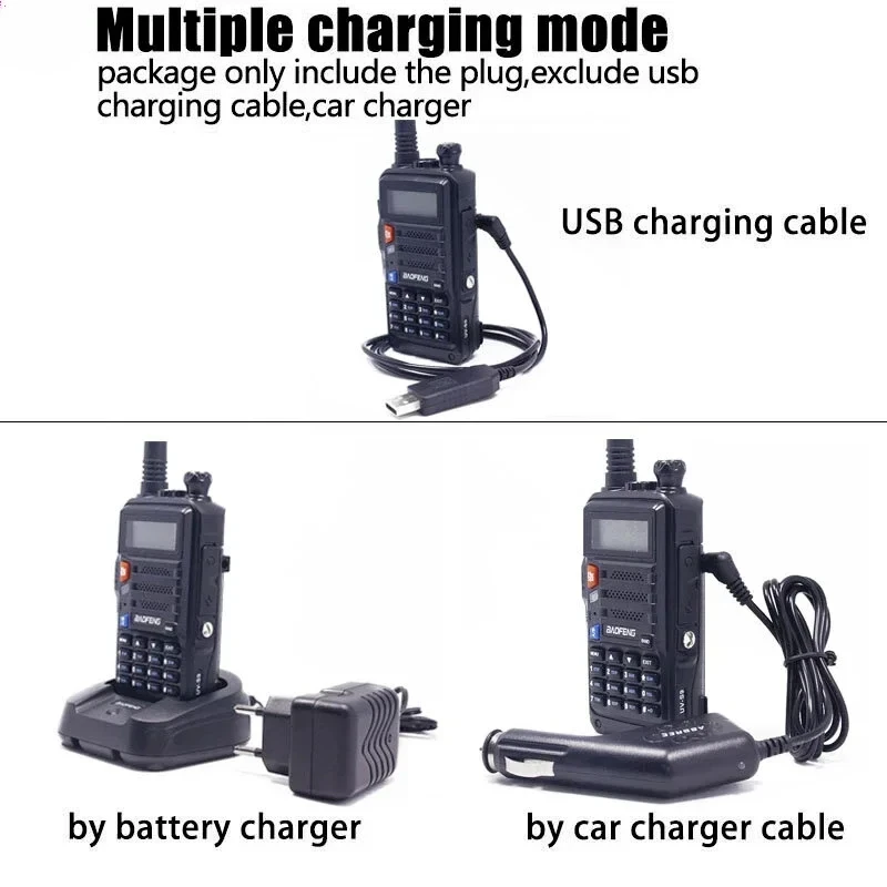 BAOFENG 강력한 핸드헬드 송수신기, UHF VHF 듀얼 밴드, 16 km 장거리 워키토키 햄, UV 5R 양방향 라디오, UV S9 플러스