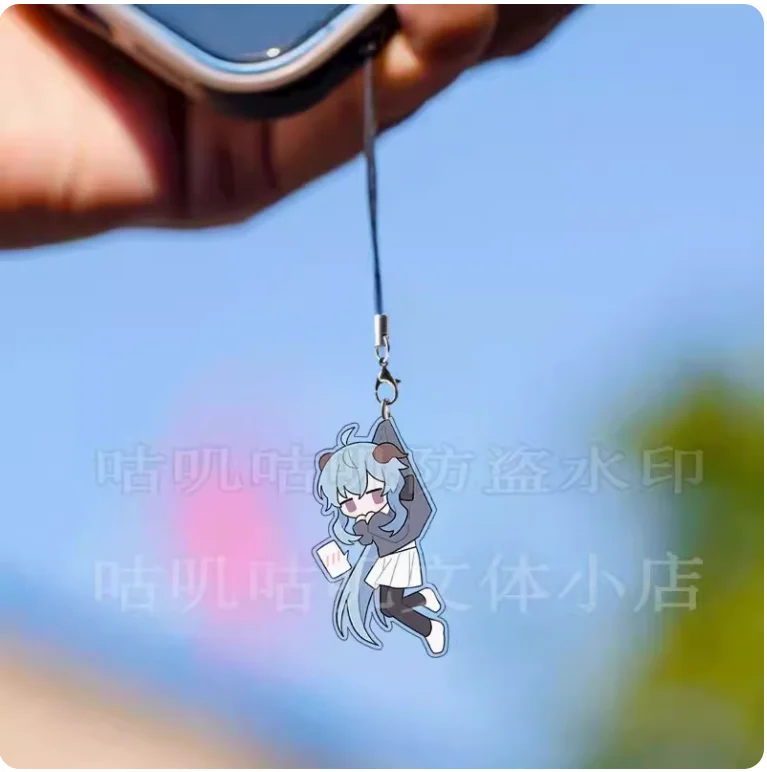 2024 Original Cartoon Anime Genshin Impact Phone Chain Nahida Klee Diluc Tartaglia Ganyu Bag Pendant Keychain Phone Lanyard Gift