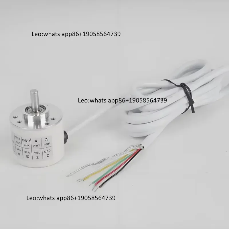 Encoder Rotativo Incremental Elétrico de 38MM com Eixo de 6mm Hengstler RI41-EO/1024/2000/2500ES DC 5-24V com Conector de Solda e Cabo para Codificação