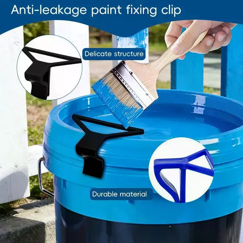 1Pcs Multi-Size Universal Paint Can Brush Cleaner Clip-On Scraper Anti-Drip To Keeps Opening Clean