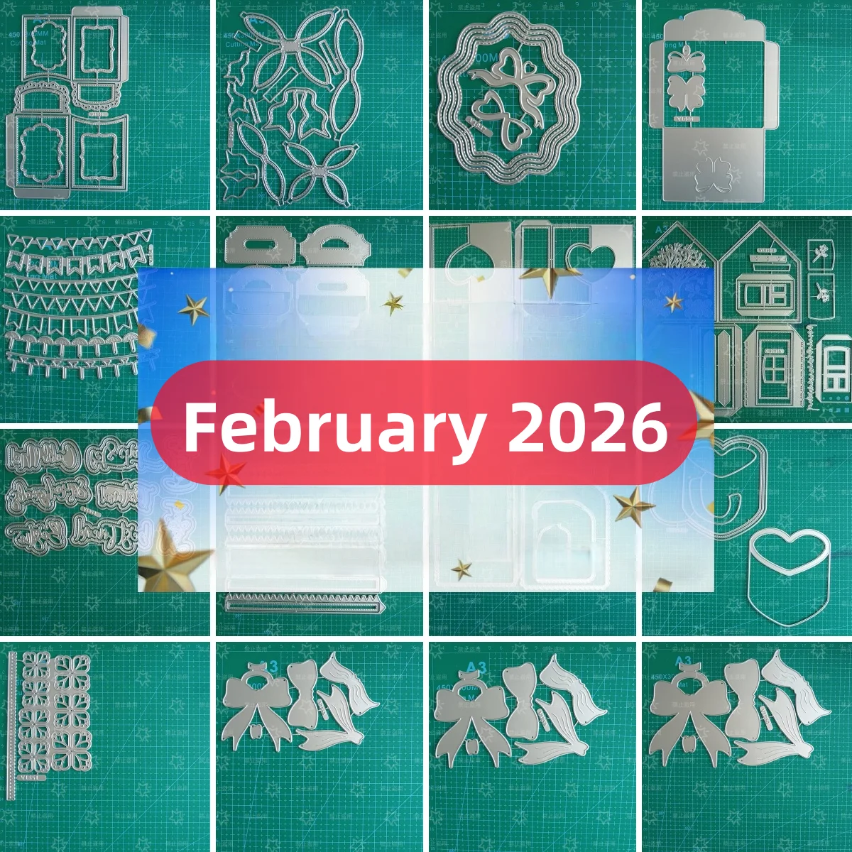

Valentine Flower Belt Bow Bottle Box Cup Metal Cutting Die For DIY Making Card Scrapbook Craft Template Decoration February 2026