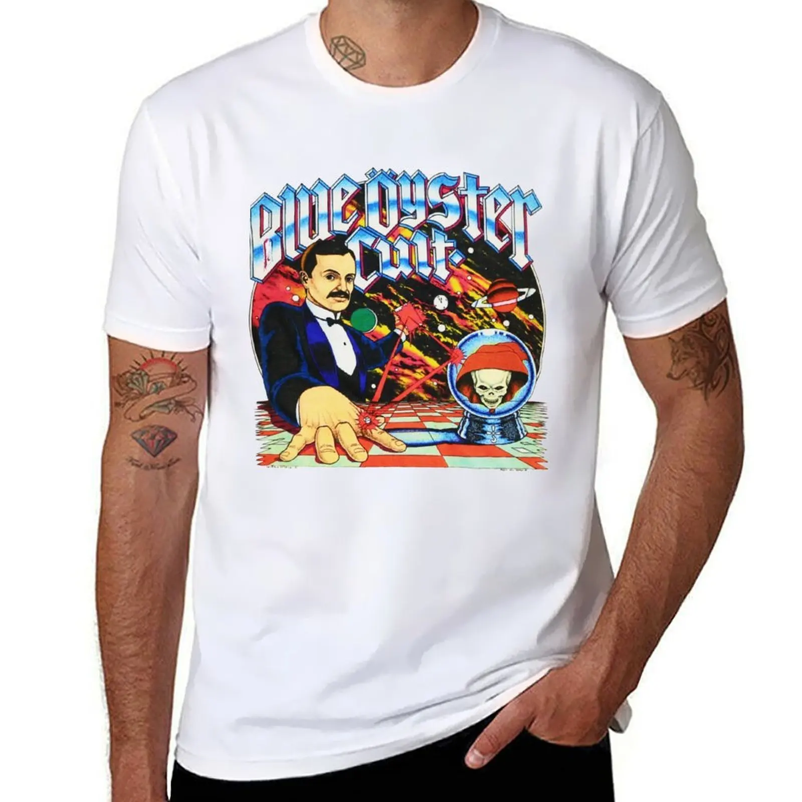 

Blue Oyster Cult T-Shirt man t shirt cotton funny t shirts dark humor T-Shirt