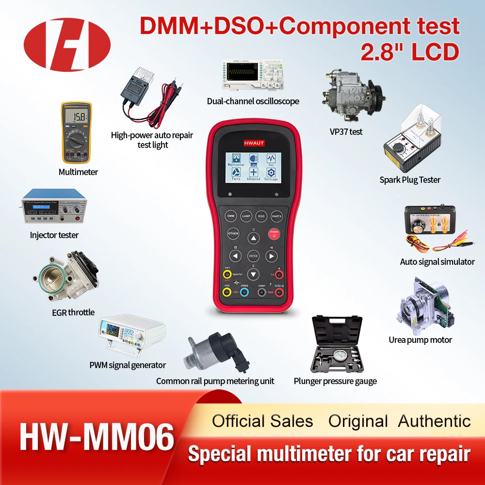 HM-MM06 Smart Rechargeable Capacitance DC Resistance Electrical Voltage Backlight DMM DSO Digital Multimeter Oscilloscope Tester