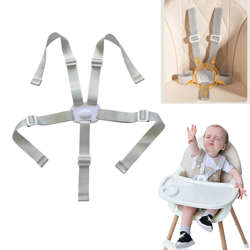 

Baby Universal 5 Point Harness High Chair Safe Belt Seat Belts for Stroller Pram Buggy Children Kid Pushchair Child Dining Chair