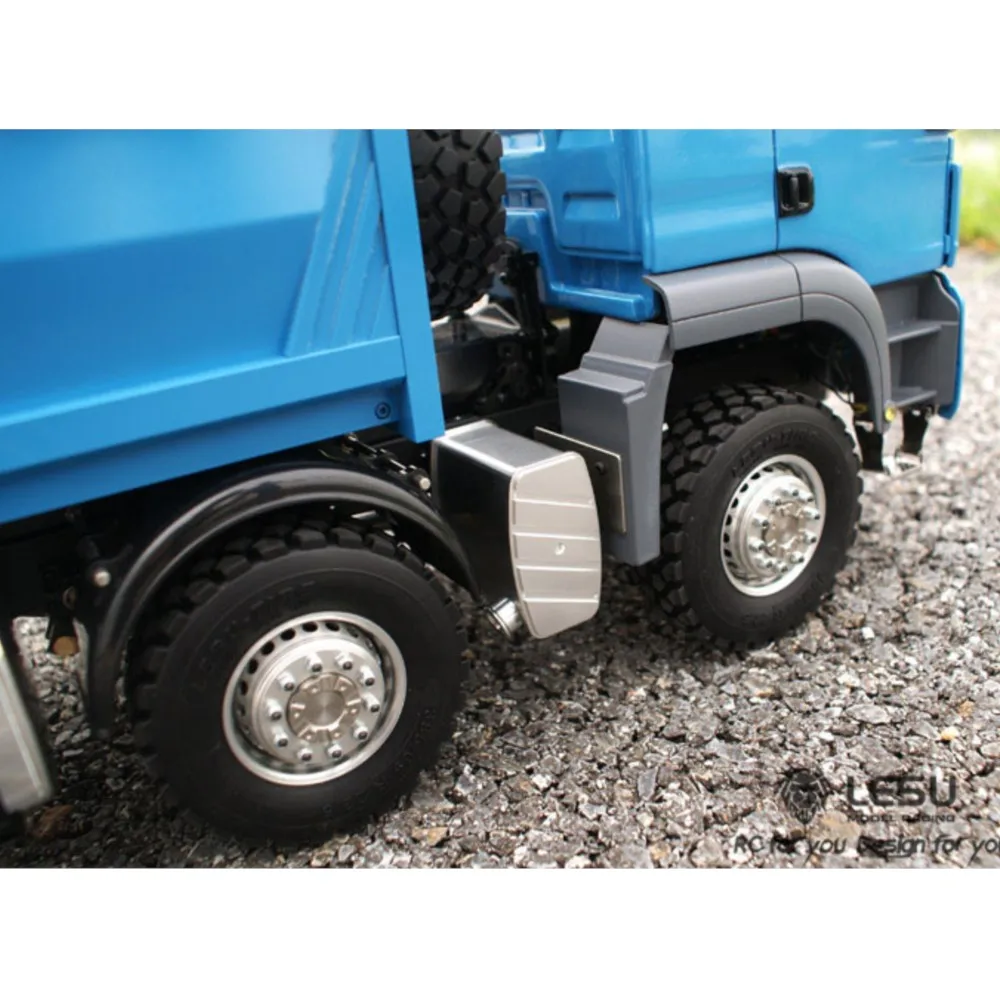 1/14 LESU 8X8 RC Hydraulic Dump Truck Model Remote Control Metal Dumper Light Sound Motor ESC Servo Tamiyaya Trailer Cars RC Toy