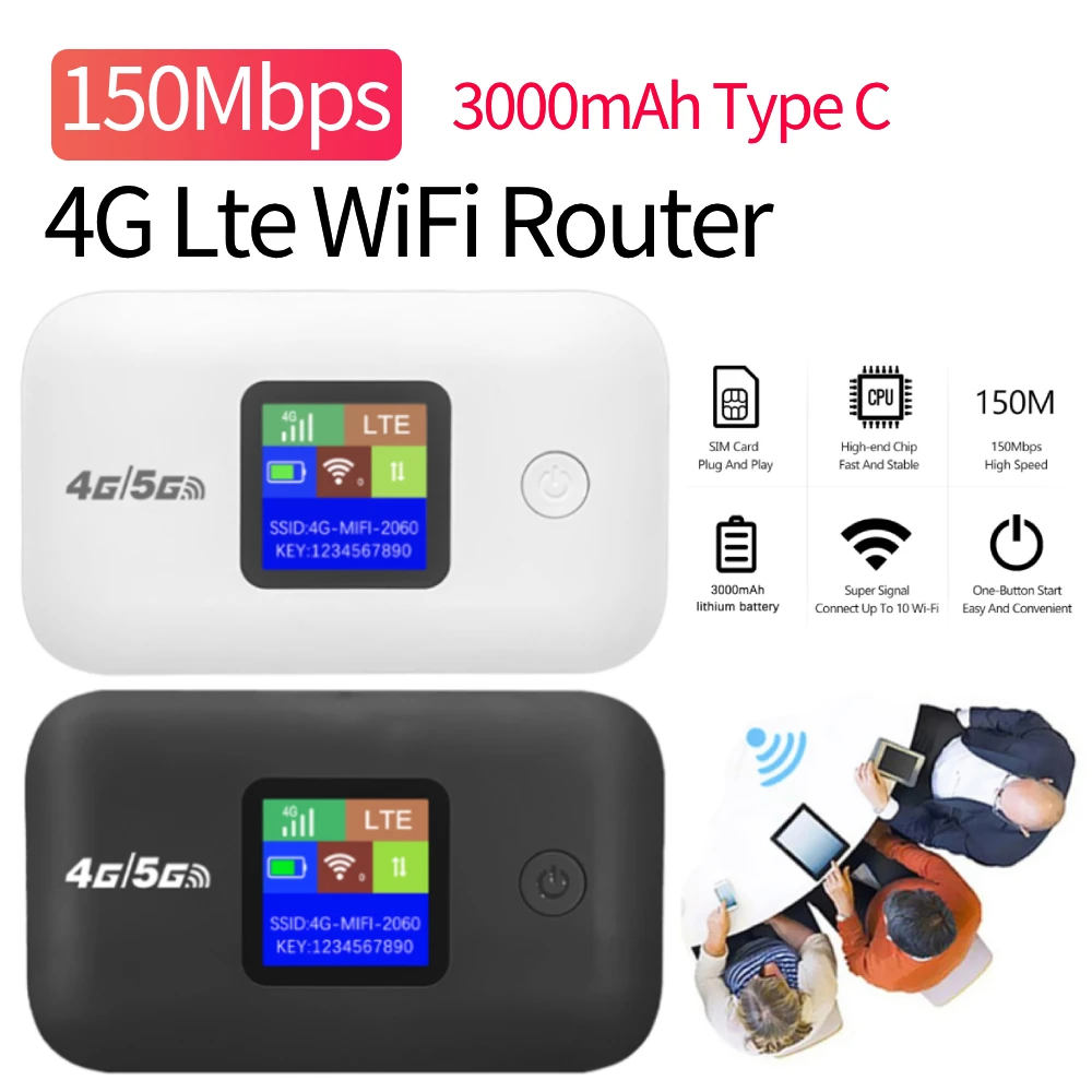 Mini Outdoor WIFI Hotspot 150Mbps Mini Mobile Hotspot 3000mAh Wireless  Portable Router with SIM Card Slot 4G Pocket WiFi Router - AliExpress 7