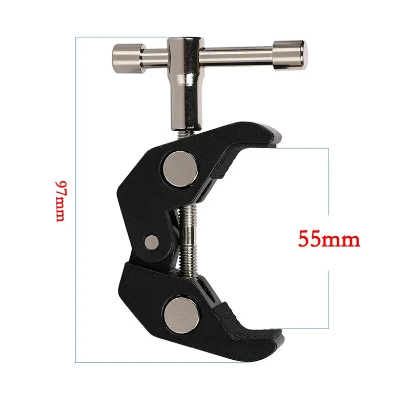 

Multi-Function Crab Clamp Clip Anti-Slip Adjustable Bracket for Camera Monitor LED Light Photography Accessories