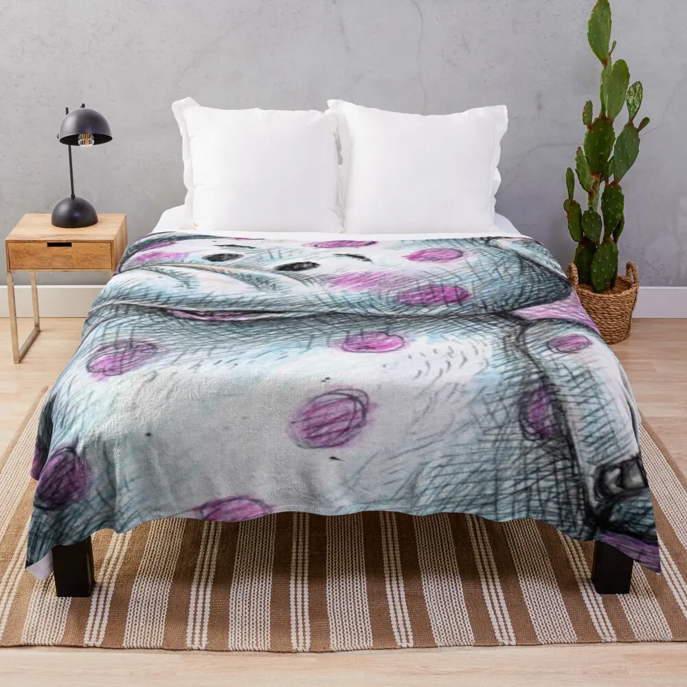 Spotted Pink Elephant | DreamscapesbyTeresa Throw Blanket Luxury Thicken Blanket Soft Big Blanket