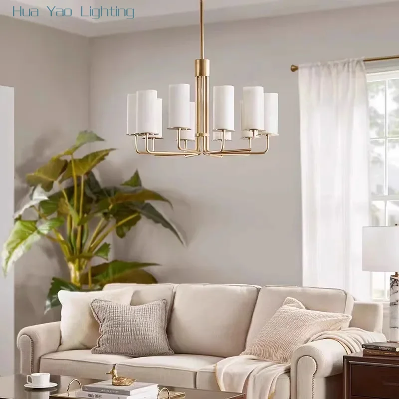 21-30 Days Arrival, Gold Full Copper Fabric Chandelier, Dining Room, Living Room Indoor Home Ceiling Lighting Decoration, D90 cm